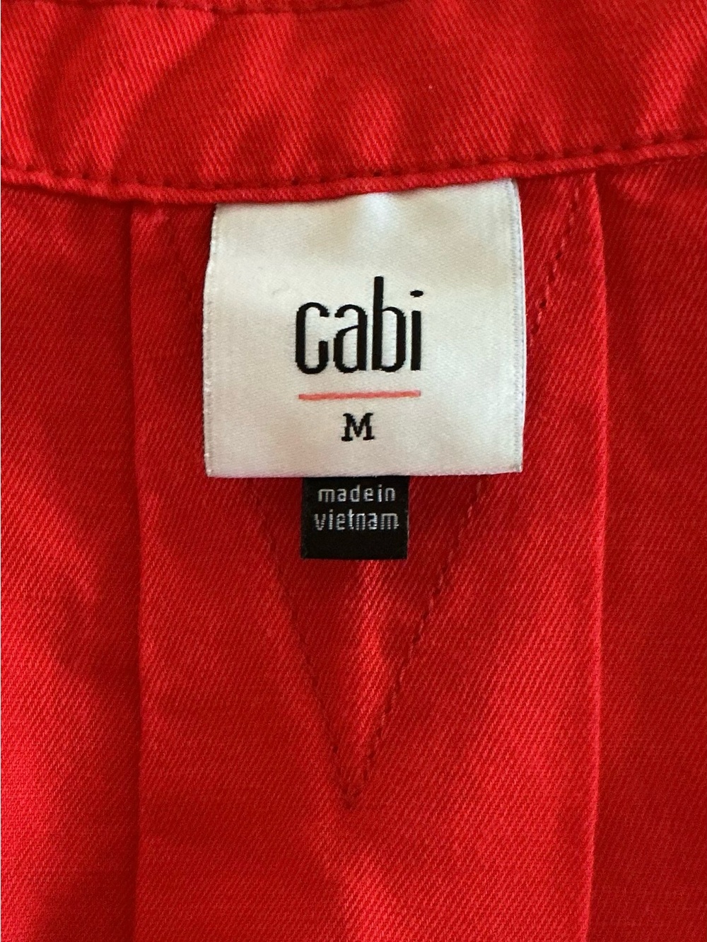 CAbi Bright Red Utility Jacket with Button-Front - Picture 4 of 5